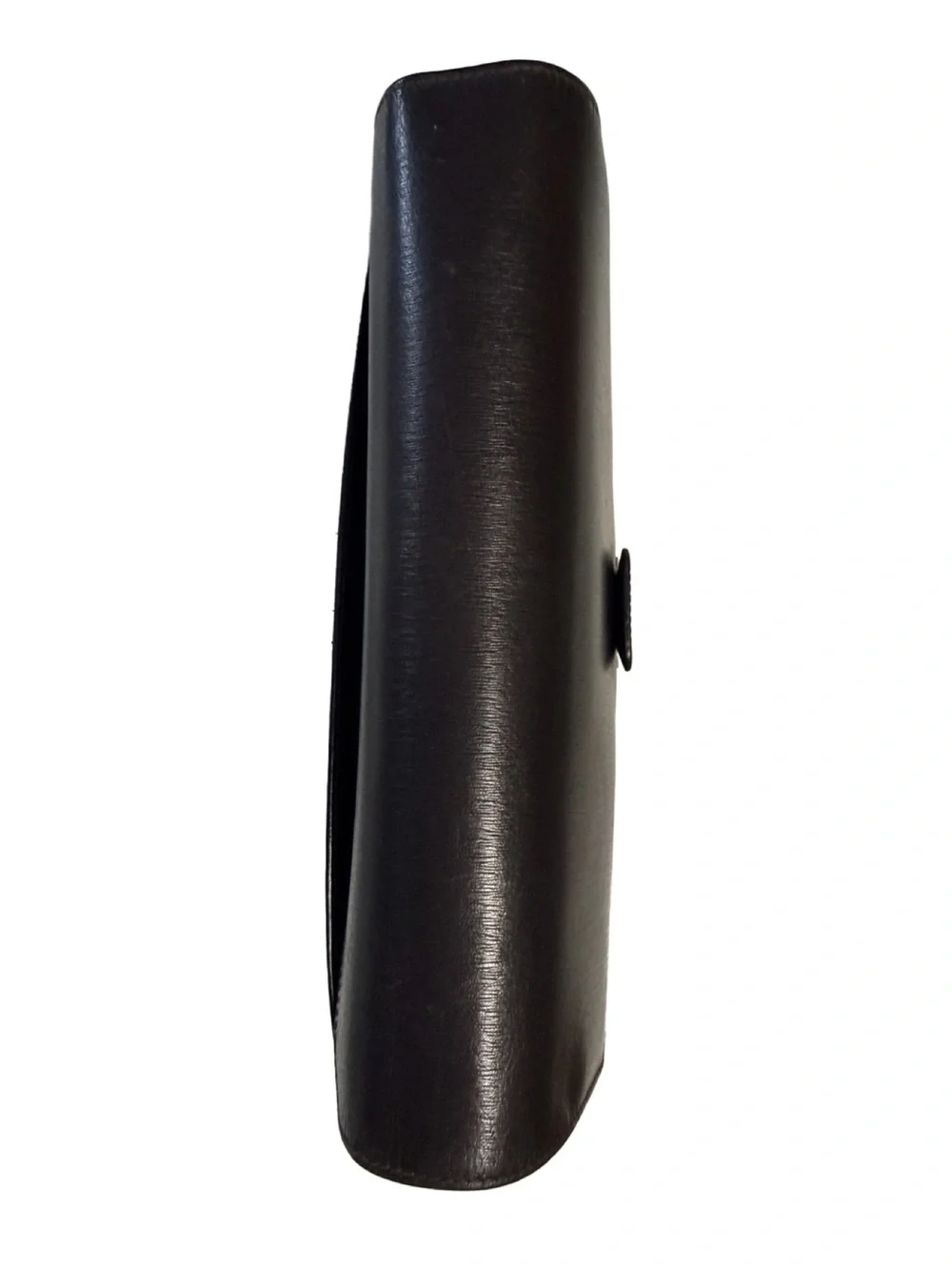 Dunhill Black Leather Briefcase Clutch with Silver Lock